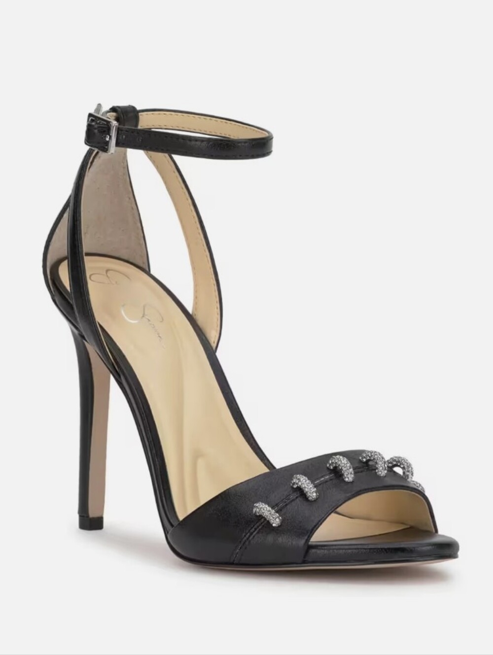 NIB Jessica Simpson Black Heeled Sandals